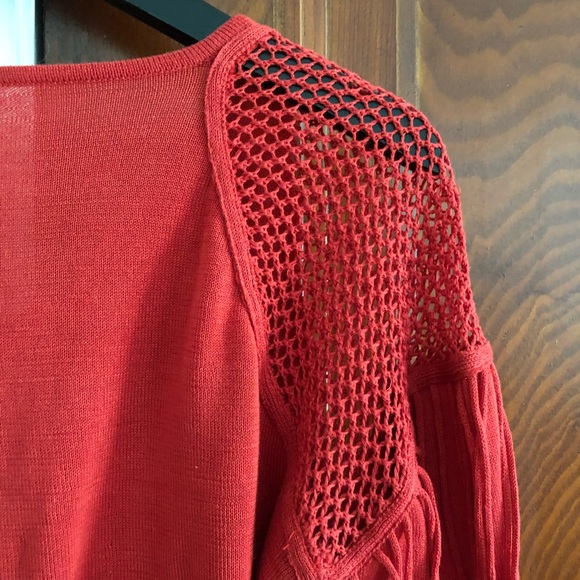 Cool Knit Sweater with Mesh Detail AND Fringe! Circa Y2K - Picture 6 of 8